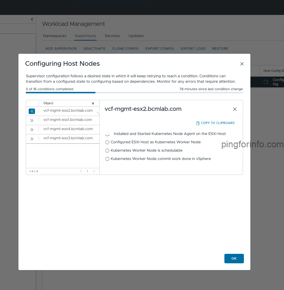 Troubleshooting: Supervisor Deployment Stuck at “Host Config Status ...